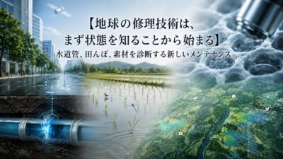 【地球の修理技術は、まず状態を知ることから始まる】水道管、田んぼ、素材を診断する新しいメンテナンス