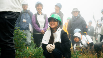 【蔵王・樹氷保護と髙梨沙羅さん】JUMP for The Earth PROJECT 、地元高校生とオオシラビソの植樹活動。
