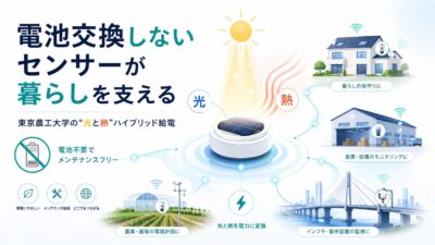 【電池交換しないセンサーが暮らしを支える】東京農工大学の“光と熱”ハイブリッド給電が拓く、メンテナンスフリーIoT