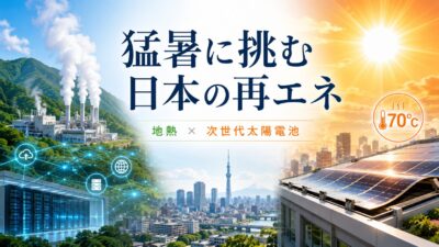 【猛暑に挑む日本の再エネ】「地熱」で支えるデジタルインフラと、「70℃の夏」に耐える次世代太陽電池――気候変動時代を乗り切る電力メンテナンス