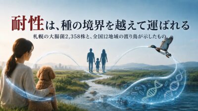 【耐性は、種の境界を越えて運ばれる】札幌の大腸菌2,358株と、全国12地域の渡り鳥が示したもの