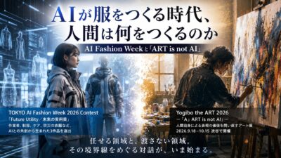 【AIが服をつくる時代、人間は何をつくるのか】AI Fashion Weekと「ART is not AI」