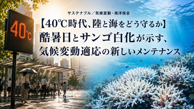 【40℃時代、陸と海をどう守るか】酷暑日とサンゴ白化が示す、気候変動適応の新しいメンテナンス