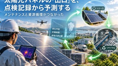 【太陽光パネルの「出口」を、点検記録から予測する】メンテナンスと資源循環がつながった