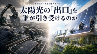 【太陽光の「出口」を誰が引き受けるのか】新法成立、義務化の先送り、そして次世代電池の入口