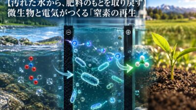 【汚れた水から、肥料のもとを取り戻す】微生物と電気がつくる「窒素の再生」