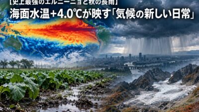 【史上最強のエルニーニョと秋の長雨】海面水温+4.0℃が映す「気候の新しい日常」