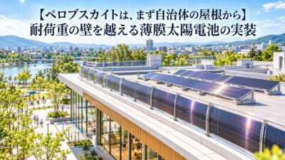 【ペロブスカイトは、まず自治体の屋根から】耐荷重の壁を越える薄膜太陽電池の実装