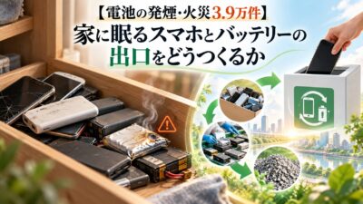 【電池の発煙・火災3.9万件】家に眠るスマホとバッテリーの出口をどうつくるか